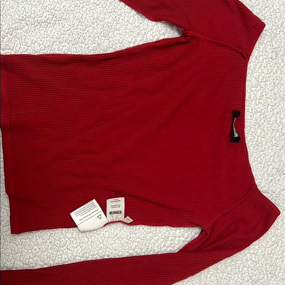 Reformation Scarlet Ribbed Top - Picture 4 of 4